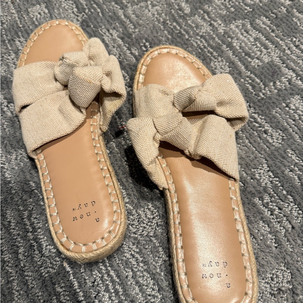 a new day Beige Bow Sandals